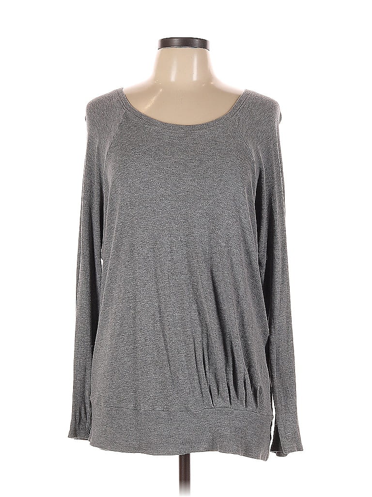 Pre-owned Cable & Gauge Pullover Sweater In Gray