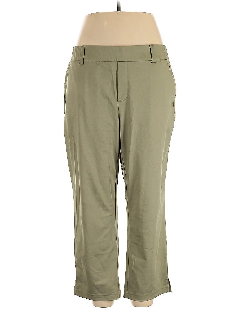 Pre-owned Lands' End Casual Pants In Green