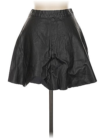 Olivaceous Faux Leather Skirt (view 2)