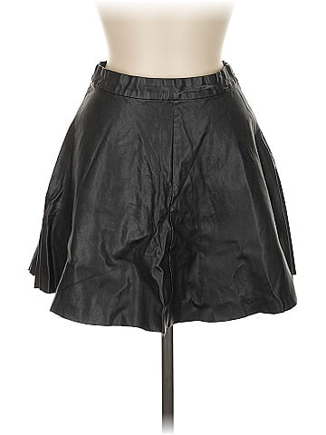 Olivaceous Faux Leather Skirt (view 1)