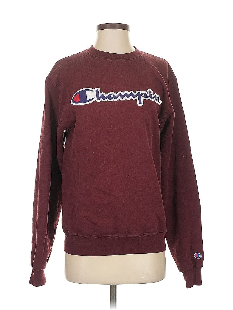 Pre-owned Champion Sweatshirt In Burgundy