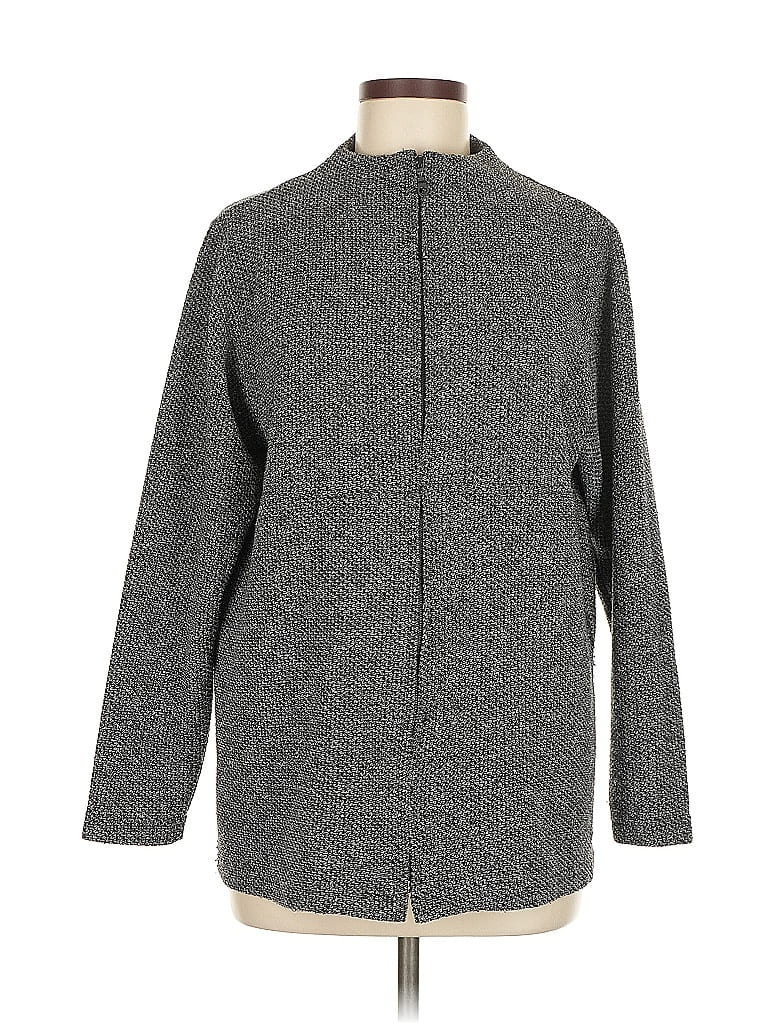 Pre-owned Dressbarn Long Sleeve Top In Gray