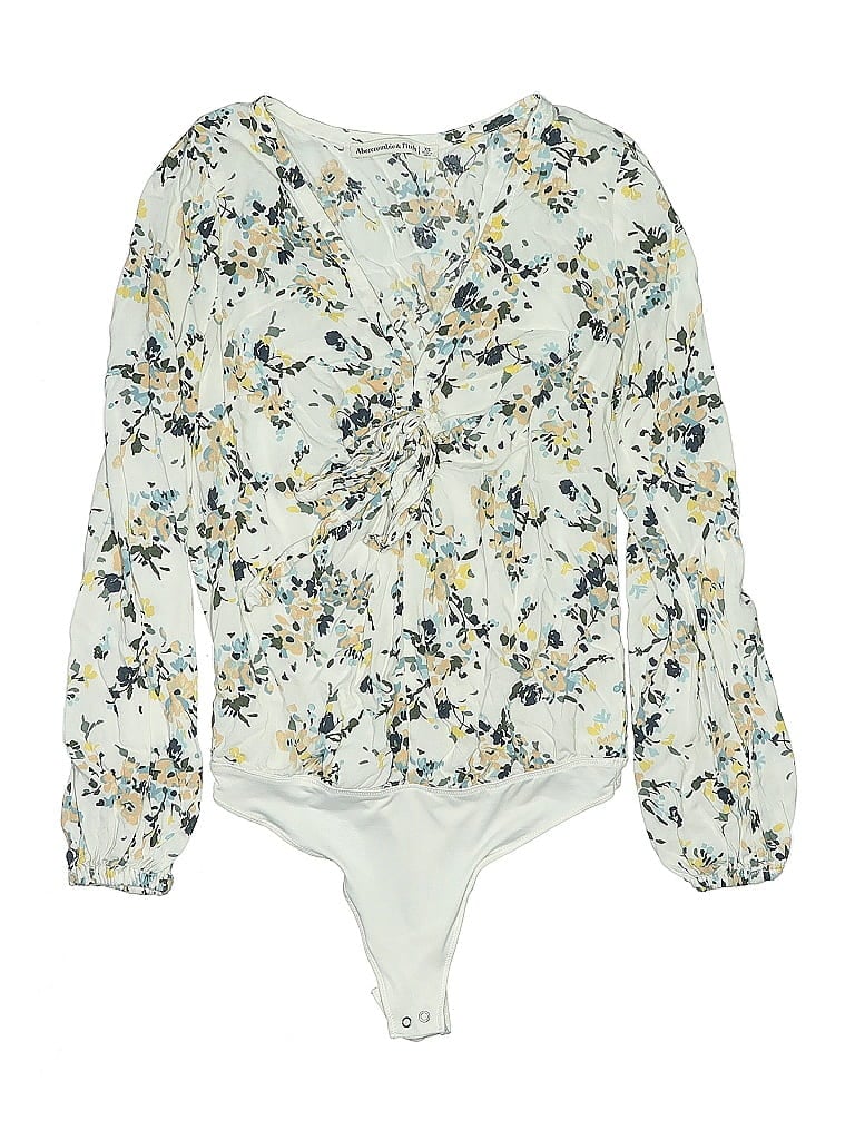 Pre-owned Abercrombie & Fitch Bodysuit In White