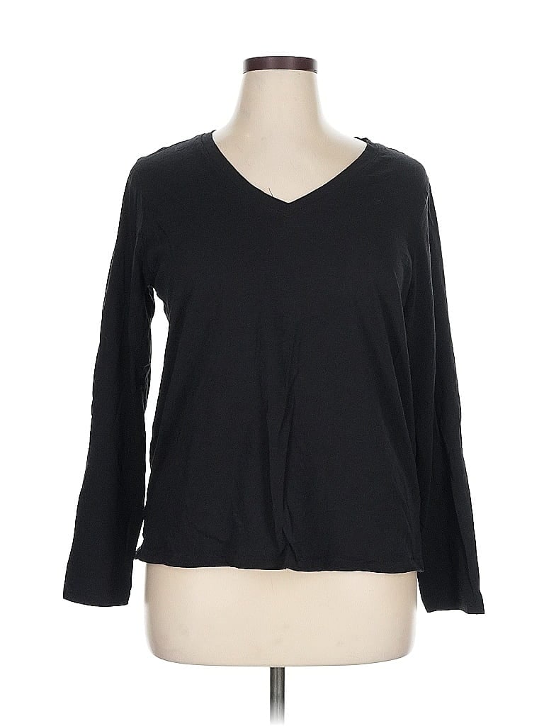 Pre-owned Sonoma Goods For Life 3/4 Sleeve T-shirt In Black