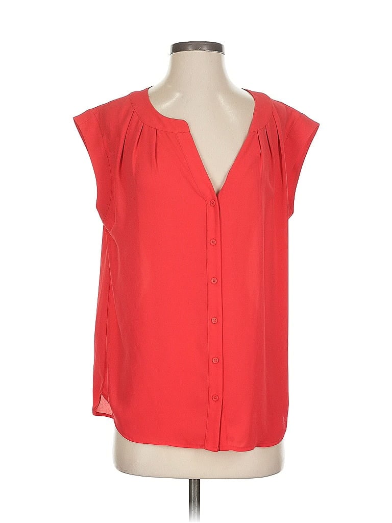 Pre-owned Ro & De Short Sleeve Blouse In Red