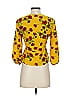 Topshop 100% Polyester Yellow 3/4 Sleeve Blouse Size 2 - photo 2