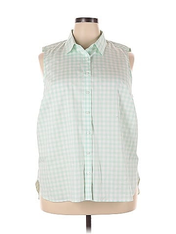Lands' End Sleeveless Button-Down Shirt (view 1)
