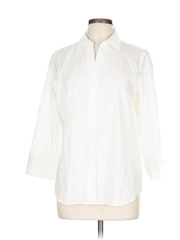 Foxcroft 3/4 Sleeve Button-Down Shirt (view 1)