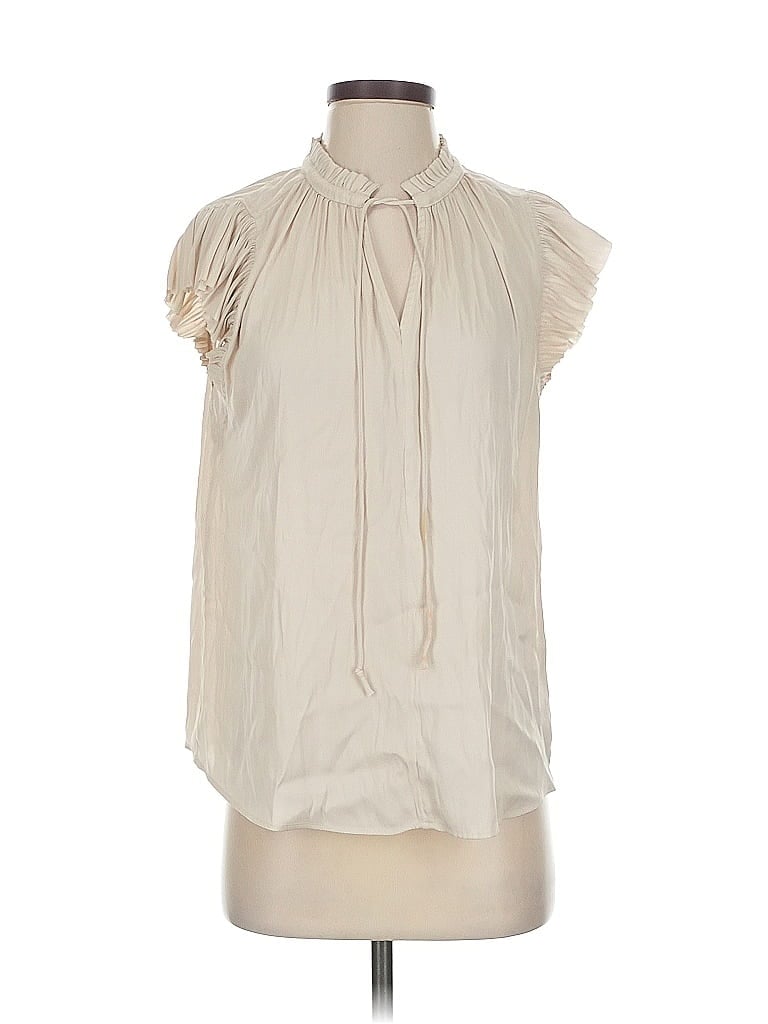 Pre-owned Current Air Sleeveless Blouse In White