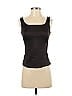 Lafayette 148 New York 100% Acetate Black Brown Sleeveless Top Size 6 - photo 1