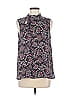 Octavia 100% Polyester Paisley Blue Sleeveless Blouse Size M - photo 1