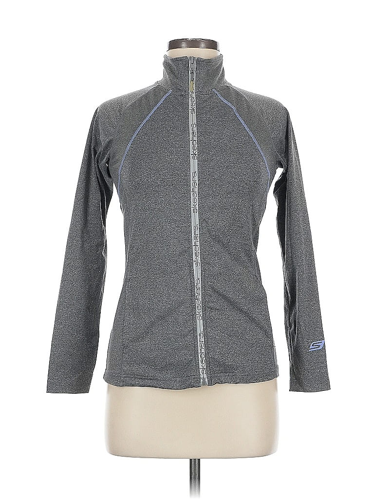 Pre-owned Skechers Track Jacket In Gray