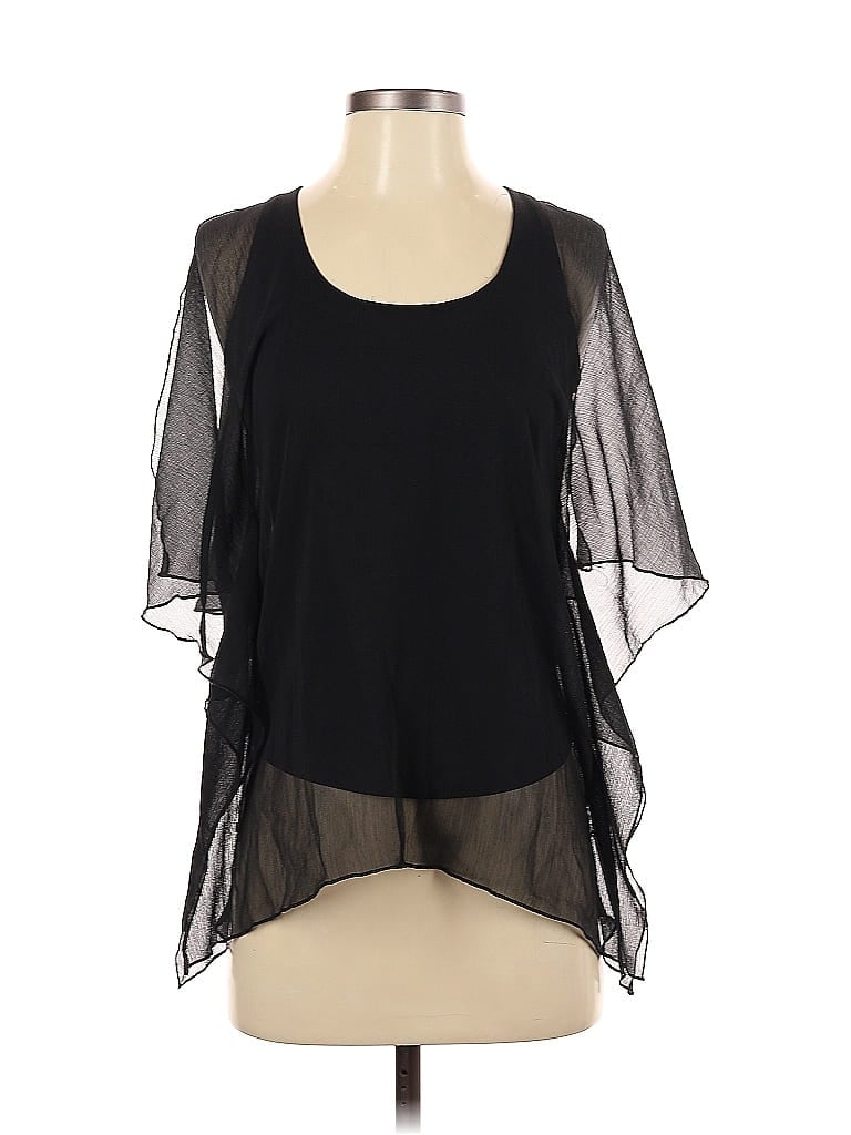 Click to view more detailed imagery on our partner's website Pre-owned Grass Collection Short Sleeve Blouse In Black