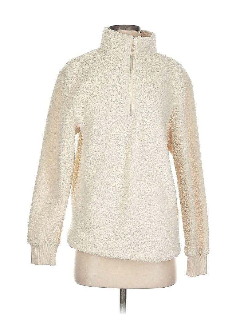 Pre-owned Old Navy Fleece Jacket In White