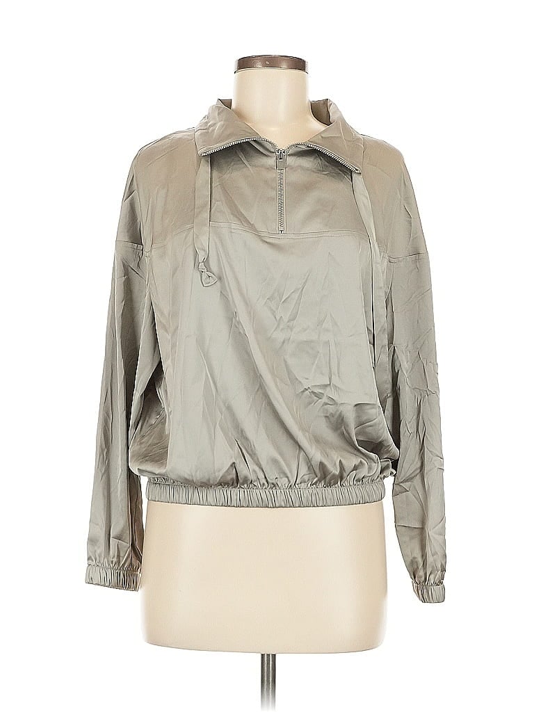 Pre-owned Express Windbreaker Jacket In Silver