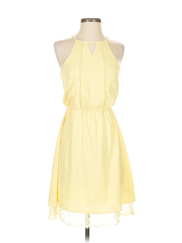 Pre-owned Blue Rain Casual Dress In Yellow