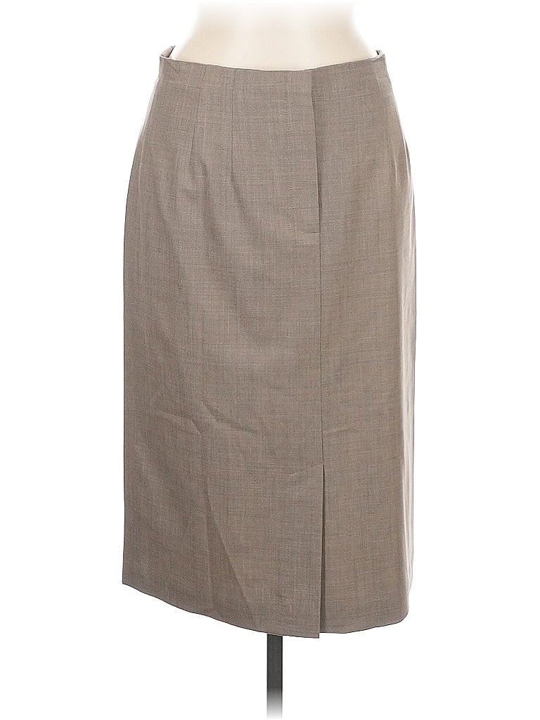 Pre-owned Talbots Wool Skirt In Brown