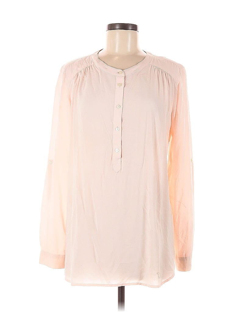 ANN TAYLOR LOFT Pre-owned Long Sleeve Blouse In Pink