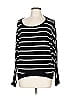For Cynthia Stripes Black Pullover Sweater Size L - photo 1