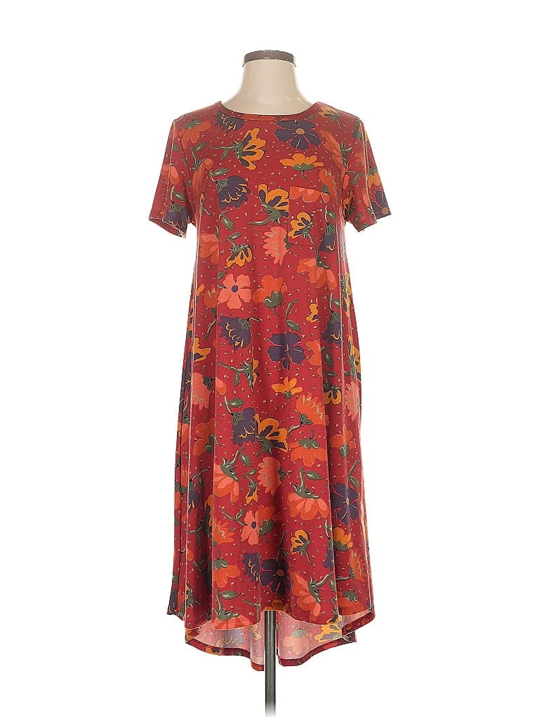 Pre-owned Lularoe Casual Dress In Red