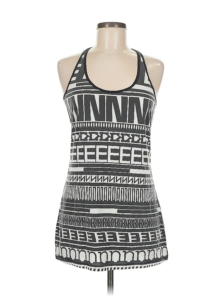 Click to view more detailed imagery on our partner's website Pre-owned Nike Tank Top Silver Halter Neckline Tops