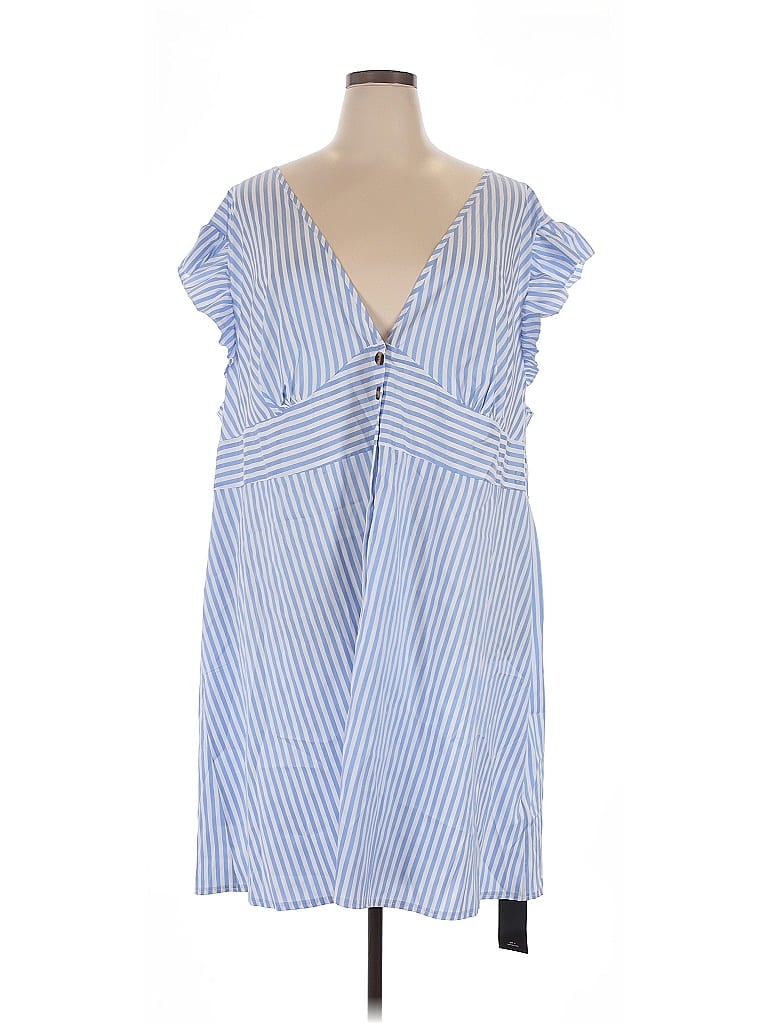 Shein Curve Casual Dress In Blue