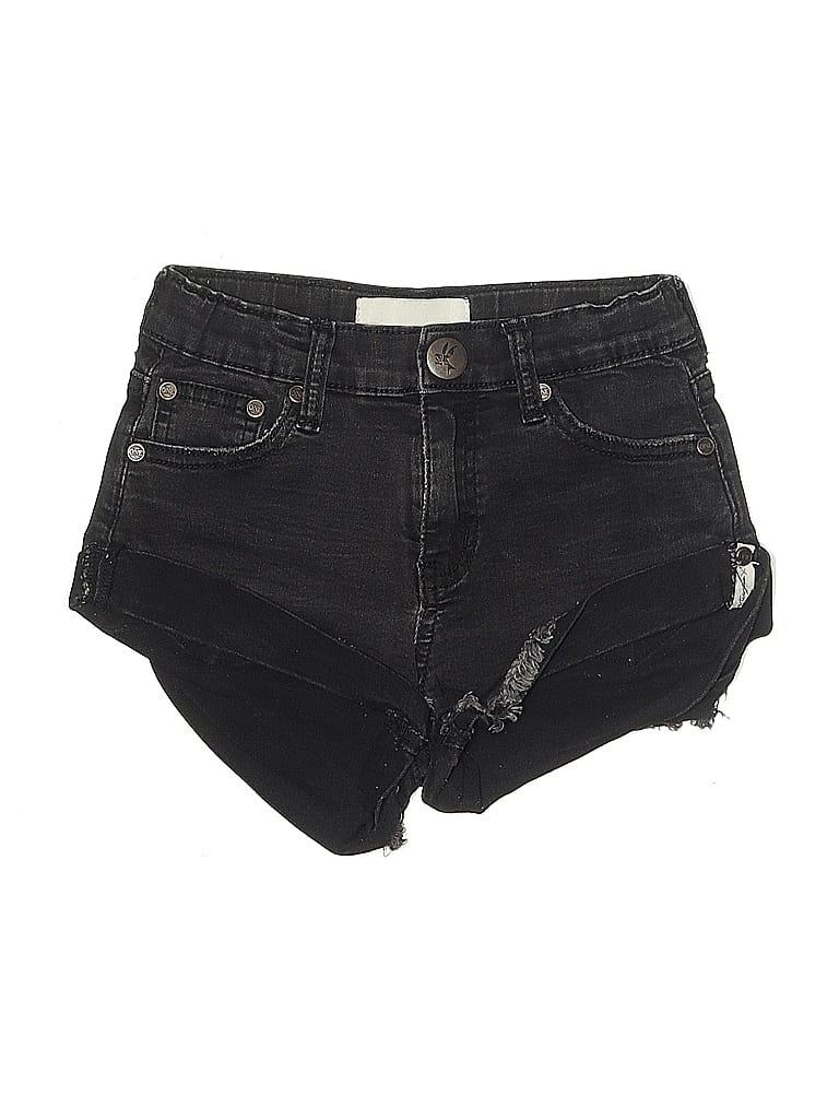 Pre-owned One Teaspoon Kids' Denim Shorts In Black
