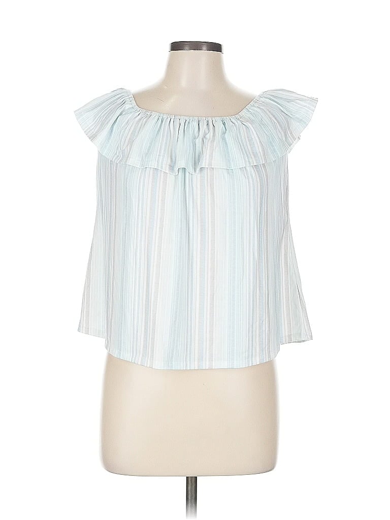 Pre-owned Gypsies & Moondust Tube Top Blue Strapless Neckline Tops