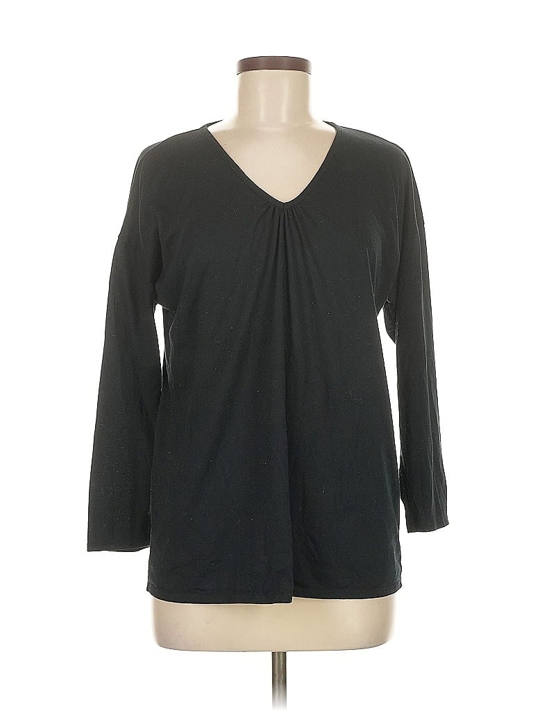 Pre-owned Natori Long Sleeve T-shirt In Black