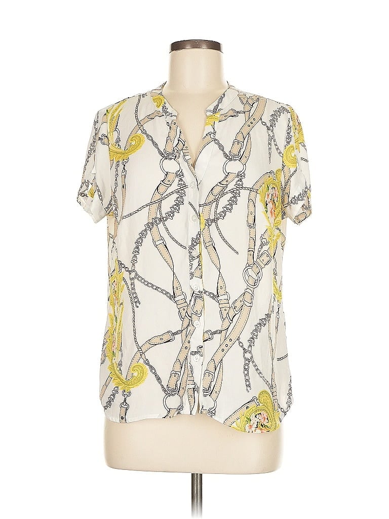 Pre-owned Soho Short Sleeve Blouse In White