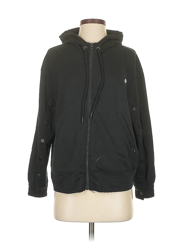 Pre-owned Assorted Brands Zip Up Hoodie In Black
