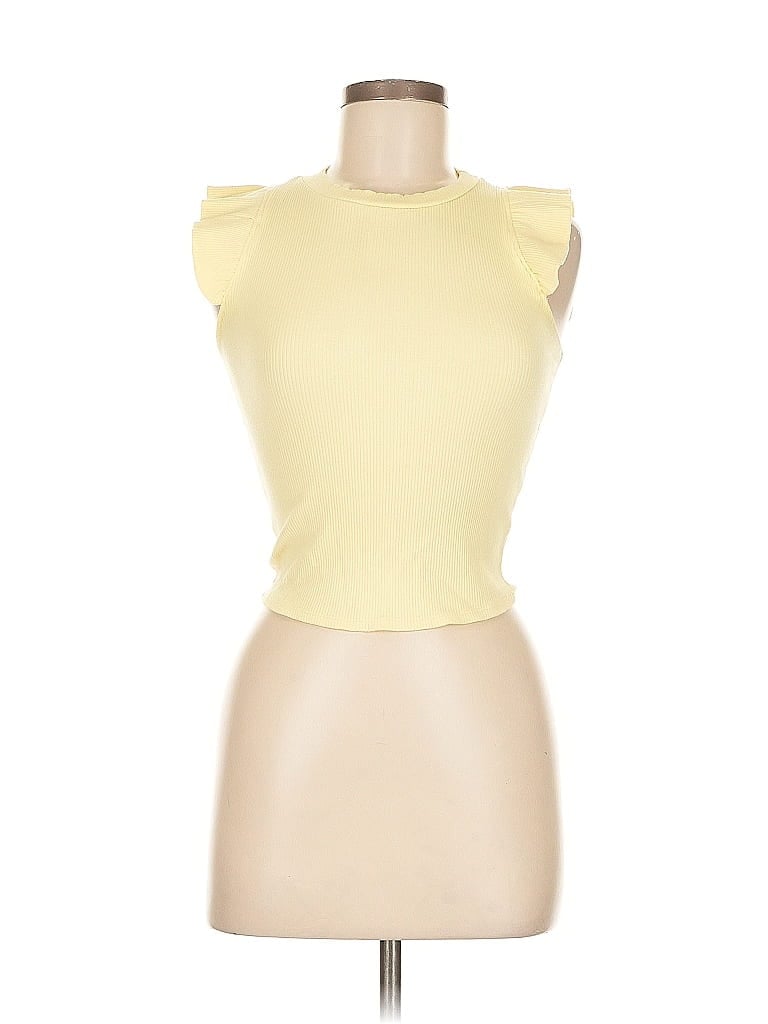 Pre-owned Alya Sleeveless T-shirt In Yellow