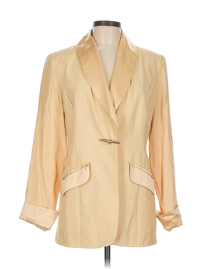 Pre-owned Assorted Brands Blazer Jacket In Gold