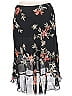 First Option 100% Polyester Floral Black Casual Skirt Size XL - photo 2