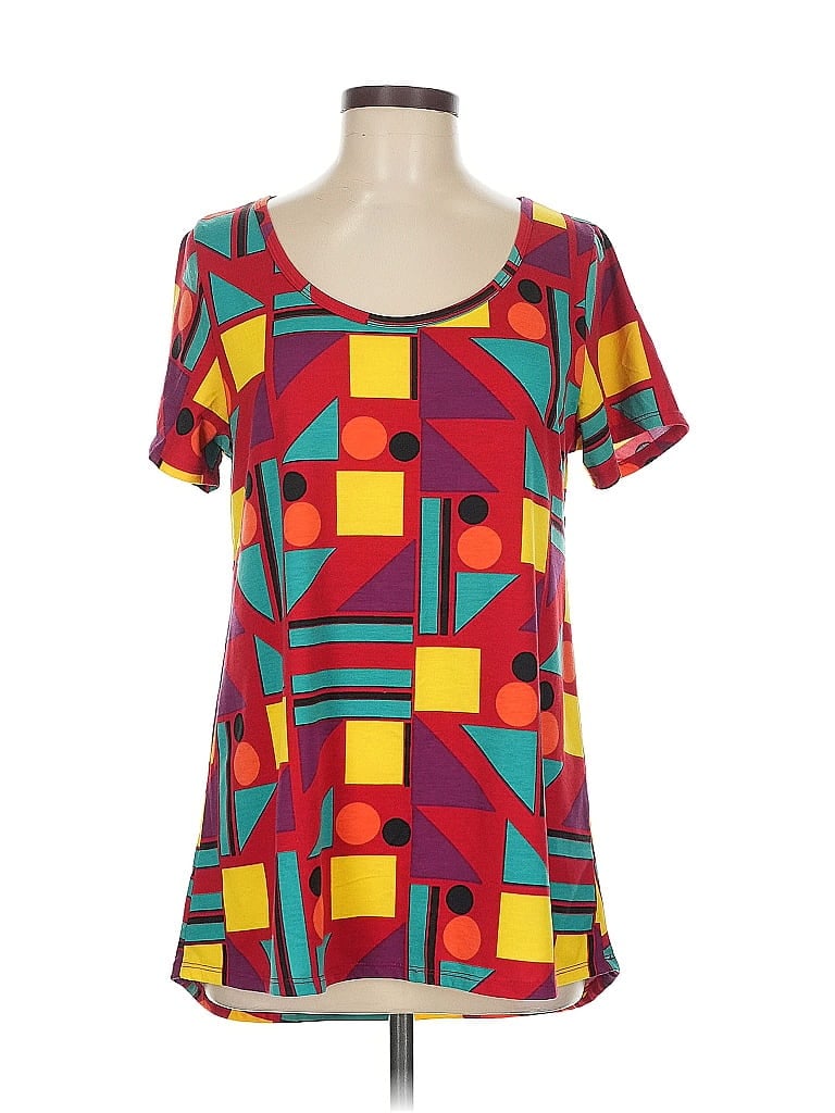 Pre-owned Lularoe Short Sleeve T-shirt In Red