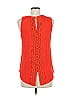 Pale Sky 100% Rayon Orange Red Sleeveless Blouse Size M - photo 2