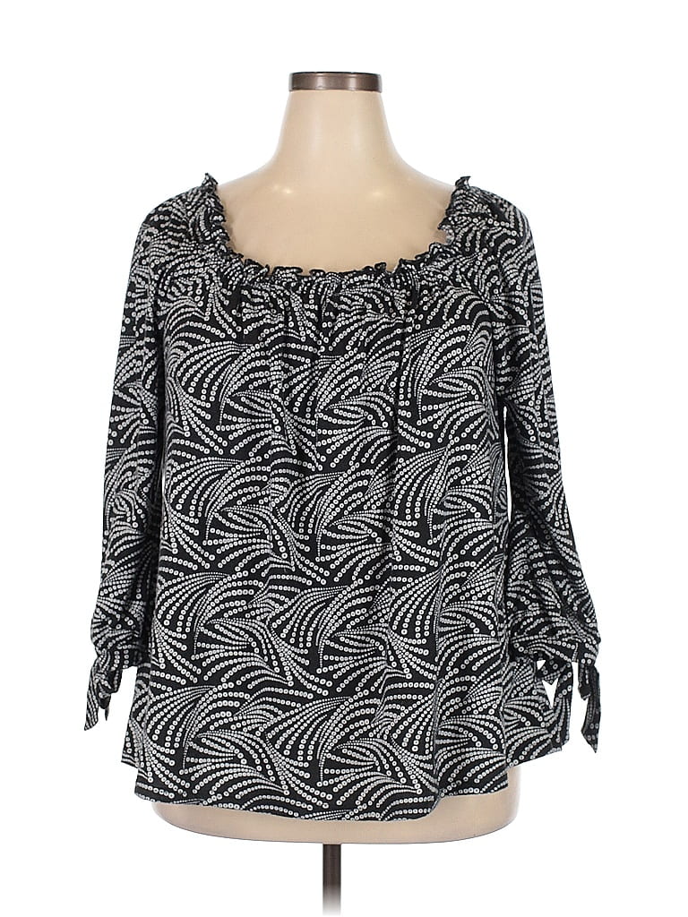 LANE BRYANT Pre-owned 3/4 Sleeve Blouse In Black