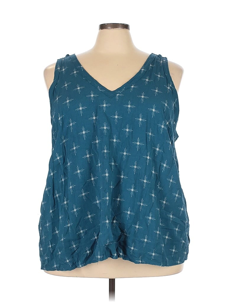 Pre-owned Torrid Sleeveless Blouse In Blue