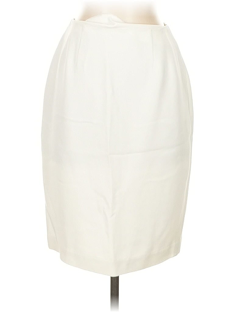 Pre-owned Linda Allard Ellen Tracy Formal Skirt In White