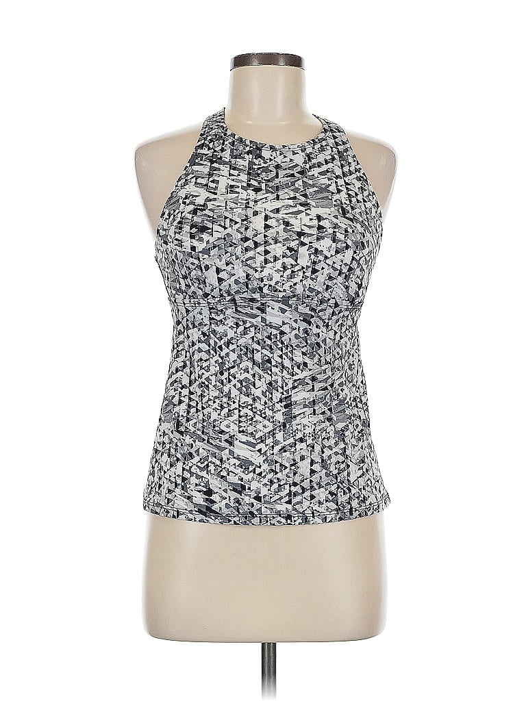Click to view more detailed imagery on our partner's website Pre-owned Nike Tank Top Silver Halter Neckline Tops