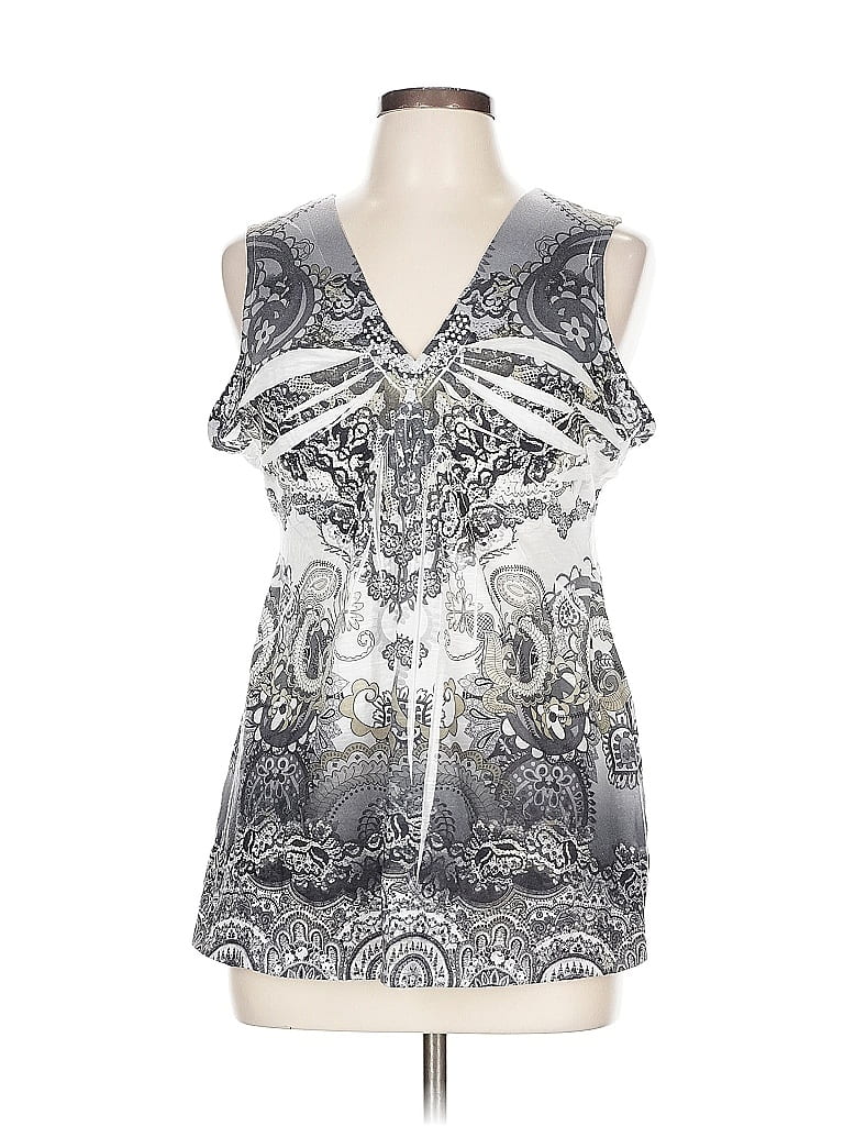 Pre-owned Apt. 9 Sleeveless T-shirt In Silver