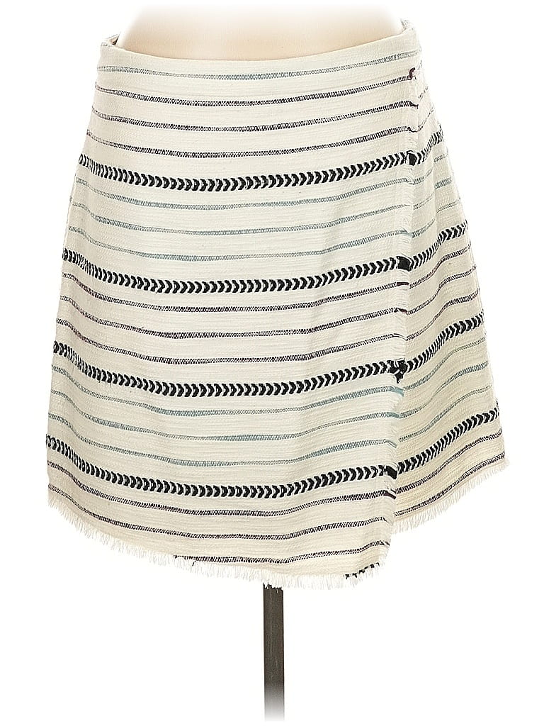 Pre-owned Ann Taylor Loft Casual Skirt In White