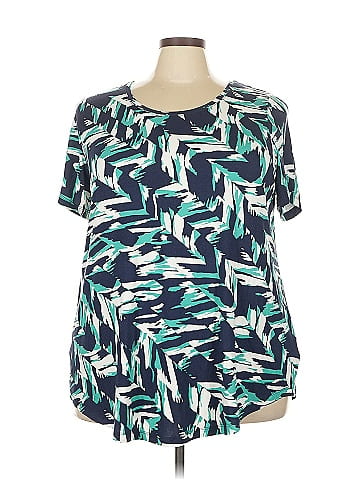 JM Collection Short Sleeve Blouse (view 1)