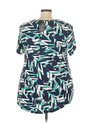 JM Collection Short Sleeve Blouse (view 2)