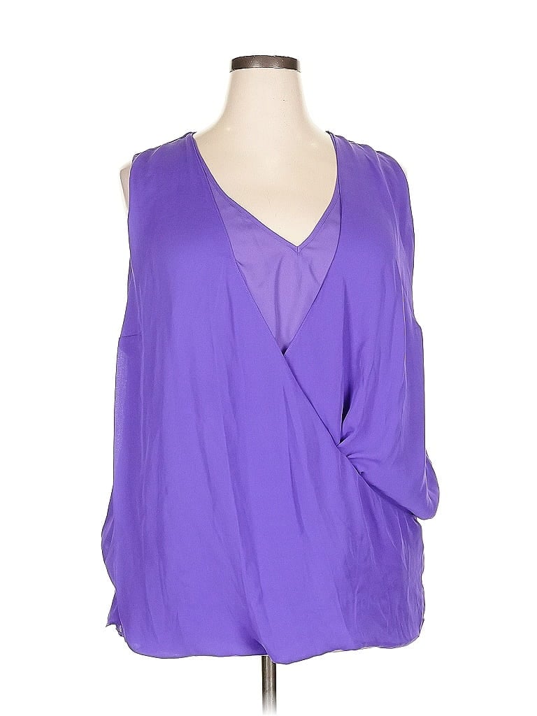 Pre-owned Polo Ralph Lauren 3/4 Sleeve Blouse In Purple
