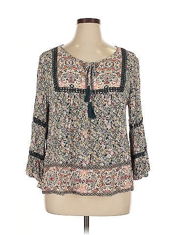 One World 3/4 Sleeve Blouse (view 1)