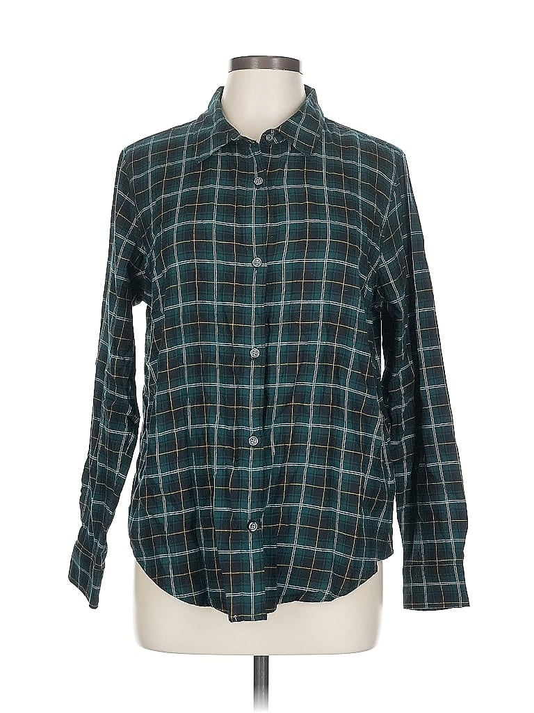 Pre-owned Old Navy Long Sleeve Button Down Shirt In Blue