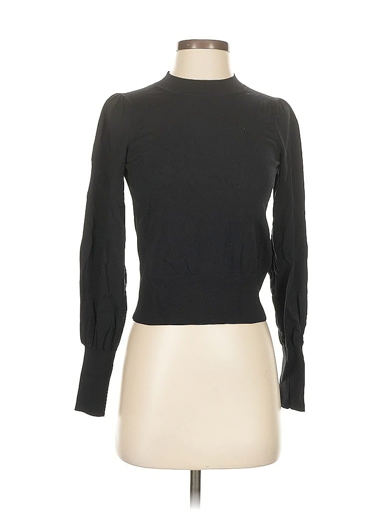 Pre-owned Babaton Long Sleeve Turtleneck In Black
