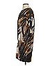 Ali Ro 100% Silk Graphic Brown Casual Dress Size 4 - photo 5