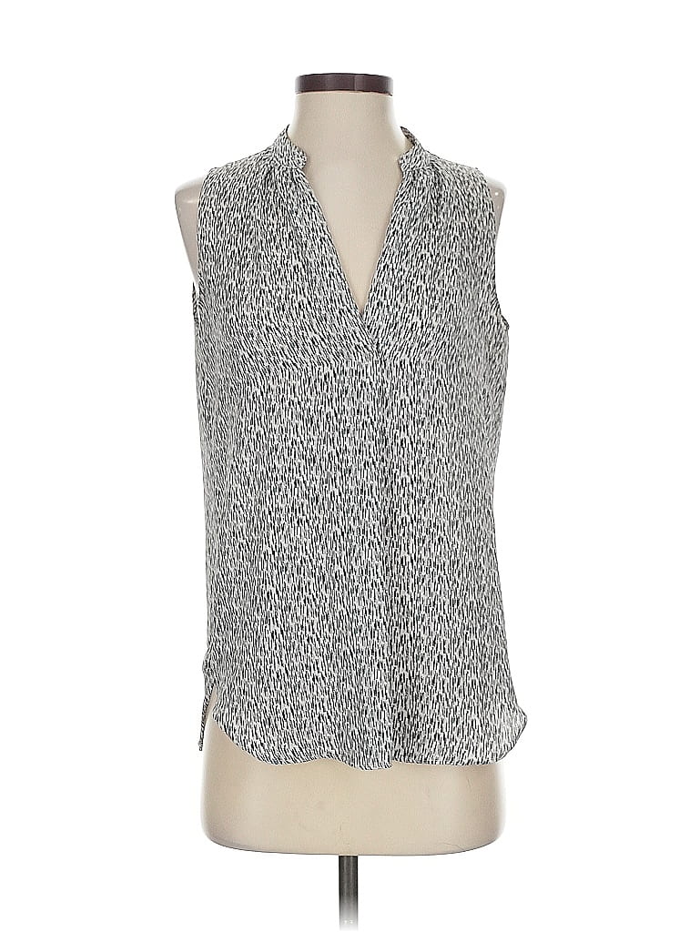 Pre-owned Ann Taylor Loft Outlet Sleeveless Blouse In Gray